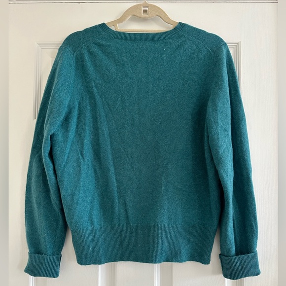 Teal Lord & Taylor Cashmere Cardigan - Picture 4 of 5